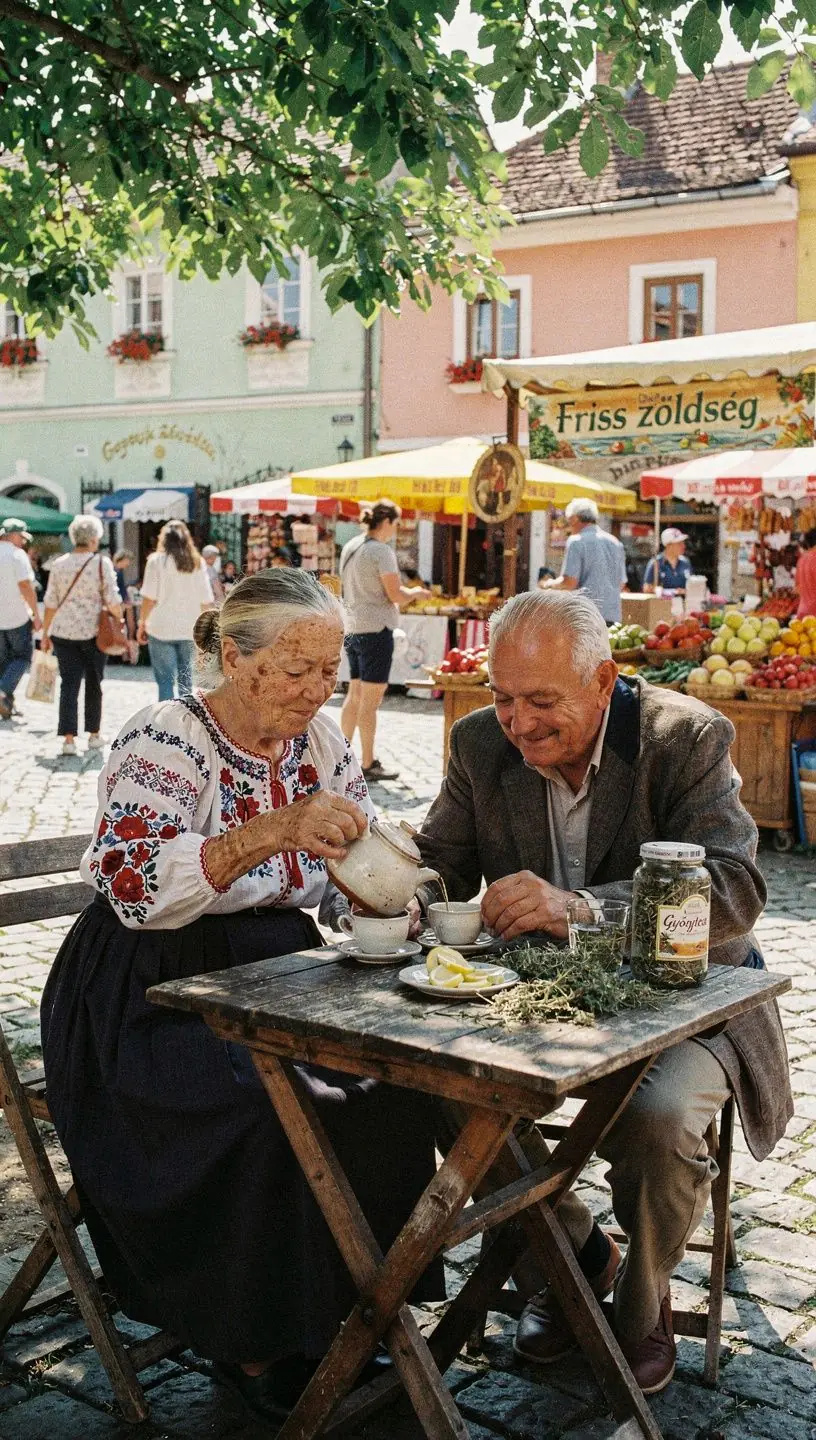 Gyógytea elkészítése, szárított gyógynövényekkel, a vérnyomás optimalizálásához.